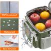 Lifewit Large Lunch Bag Insulated Lunch Box Soft Cooler Cooling Tote for Adult Men Women, Dark Blue 12-Can (9L)(Gray & Green)