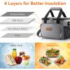 Lifewit Large Lunch Bag Insulated Lunch Box Soft Cooler Cooling Tote for Adult Men Women, Dark Blue 12-Can (9L)(Gray)