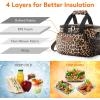 Lifewit Large Lunch Bag Insulated Lunch Box Soft Cooler Cooling Tote for Adult Men Women, Dark Blue 12-Can (9L)(Leopard)