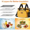 Lifewit Large Lunch Bag Insulated Lunch Box Soft Cooler Cooling Tote for Adult Men Women, Dark Blue 12-Can (9L)(Orange)