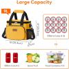 Lifewit Large Lunch Bag Insulated Lunch Box Soft Cooler Cooling Tote for Adult Men Women, Dark Blue 12-Can (9L)(Orange)