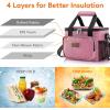Lifewit Large Lunch Bag Insulated Lunch Box Soft Cooler Cooling Tote for Adult Men Women, Dark Blue 12-Can (9L)(Pink)