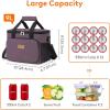 Lifewit Large Lunch Bag Insulated Lunch Box Soft Cooler Cooling Tote for Adult Men Women, Dark Blue 12-Can (9L)(Purple)