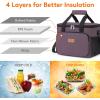 Lifewit Large Lunch Bag Insulated Lunch Box Soft Cooler Cooling Tote for Adult Men Women, Dark Blue 12-Can (9L)(Purple)