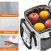 Lifewit Large Lunch Bag Insulated Lunch Box Soft Cooler Cooling Tote for Adult Men Women, Dark Blue 12-Can (9L)(Sliver Gray)