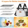 Lifewit Large Lunch Bag Insulated Lunch Box Soft Cooler Cooling Tote for Adult Men Women, Dark Blue 12-Can (9L)(Sliver Gray)