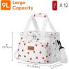Lifewit Large Lunch Bag Insulated Lunch Box Soft Cooler Cooling Tote for Adult Men Women, Dark Blue 12-Can (9L)(Strawberry)