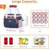 Lifewit Large Lunch Bag Insulated Lunch Box Soft Cooler Cooling Tote for Adult Men Women, Dark Blue 12-Can (9L)(White & Red & Blue)
