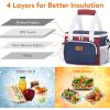 Lifewit Large Lunch Bag Insulated Lunch Box Soft Cooler Cooling Tote for Adult Men Women, Dark Blue 12-Can (9L)(White & Red & Blue)