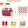 Lifewit Large Lunch Bag Insulated Lunch Box Soft Cooler Cooling Tote for Adult Men Women, Dark Blue 12-Can (9L)(White/Red)