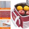 Lifewit Large Lunch Bag Insulated Lunch Box Soft Cooler Cooling Tote for Adult Men Women, Dark Blue 12-Can (9L)(White/Red)