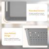 Lifewit Plastic Storage Basket, 7 Pack Stackable Storage Bins for Organizing, Multi Size Open Containers for Shelving, Pantry, Office and Cabinet, 5 Large and 2 Small Size, Black(Gray)