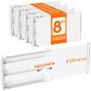 Lifewit 5″ Tall 5 Pack Deep Drawer Dividers, 30 –47cm/11.5-18.5″ Expandable Drawer Divider for Clothes, White Dresser Drawer Storage Organizers, Clothing Drawers Separators for Dresser Kitchen Bedroom(4)