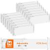 Lifewit 5″ Tall 5 Pack Deep Drawer Dividers, 30 –47cm/11.5-18.5″ Expandable Drawer Divider for Clothes, White Dresser Drawer Storage Organizers, Clothing Drawers Separators for Dresser Kitchen Bedroom(14)