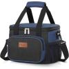 Lifewit Large Lunch Bag Insulated Lunch Box Soft Cooler Cooling Tote for Adult Men Women, Dark Blue 12-Can (9L)(Black/Blue)