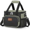 Lifewit Large Lunch Bag Insulated Lunch Box Soft Cooler Cooling Tote for Adult Men Women, Dark Blue 12-Can (9L)(Black/Green)