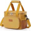 Lifewit Large Lunch Bag Insulated Lunch Box Soft Cooler Cooling Tote for Adult Men Women, Dark Blue 12-Can (9L)(Brown)