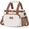 Lifewit Large Lunch Bag Insulated Lunch Box Soft Cooler Cooling Tote for Adult Men Women, Dark Blue 12-Can (9L)(Cream)