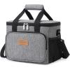 Lifewit Large Lunch Bag Insulated Lunch Box Soft Cooler Cooling Tote for Adult Men Women, Dark Blue 12-Can (9L)(Gray)