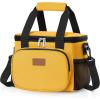 Lifewit Large Lunch Bag Insulated Lunch Box Soft Cooler Cooling Tote for Adult Men Women, Dark Blue 12-Can (9L)(Orange)