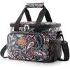 Lifewit Large Lunch Bag Insulated Lunch Box Soft Cooler Cooling Tote for Adult Men Women, Dark Blue 12-Can (9L)(Paisley)