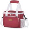 Lifewit Large Lunch Bag Insulated Lunch Box Soft Cooler Cooling Tote for Adult Men Women, Dark Blue 12-Can (9L)(White/Red)