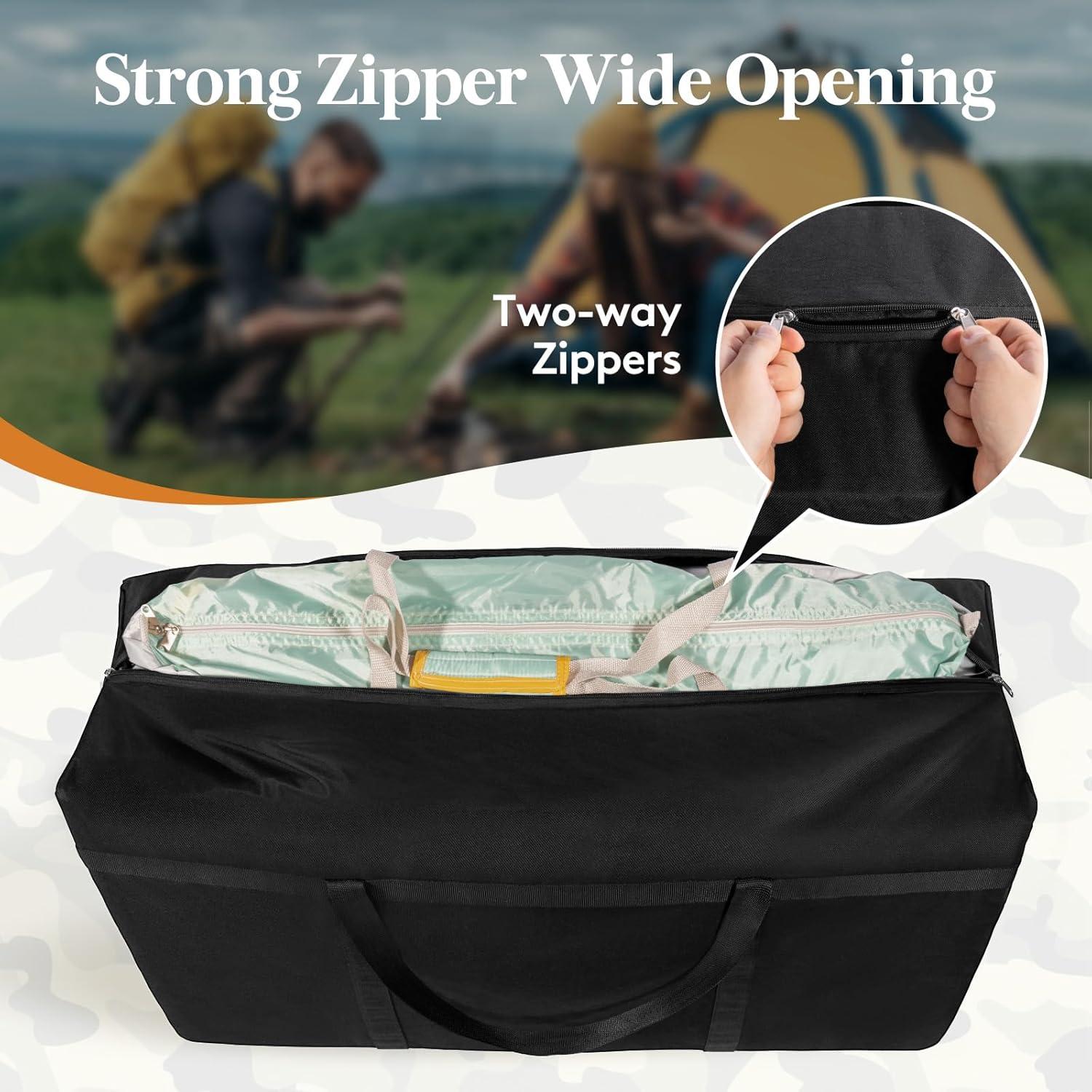 image:imageLifewit 120L Extra Large Storage Duffle Bag for Traveling Foldable Moving Bags with Zippers and Handles Heavy Duty Storage Bags Big Totes for Travel Camping Storage Bins with Lids for Luggage2