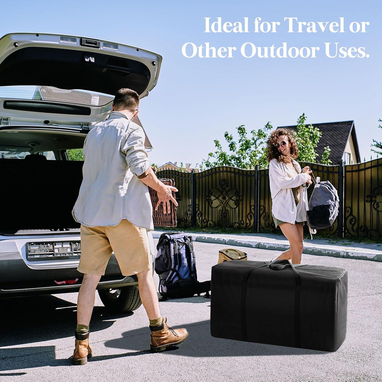 image:imageLifewit 120L Extra Large Storage Duffle Bag for Traveling Foldable Moving Bags with Zippers and Handles Heavy Duty Storage Bags Big Totes for Travel Camping Storage Bins with Lids for Luggage1
