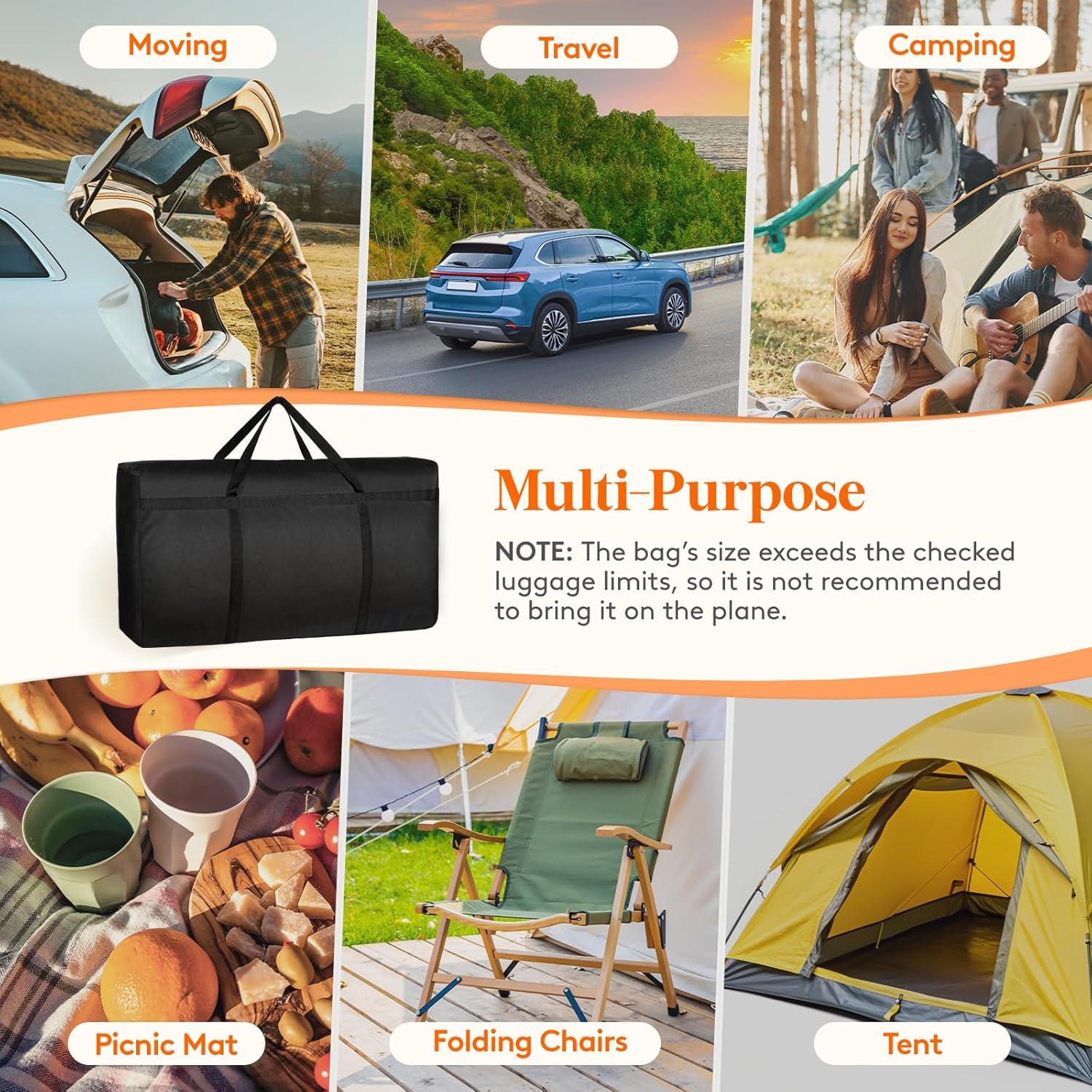 image:imageLifewit 120L Extra Large Storage Duffle Bag for Traveling Foldable Moving Bags with Zippers and Handles Heavy Duty Storage Bags Big Totes for Travel Camping Storage Bins with Lids for Luggage1