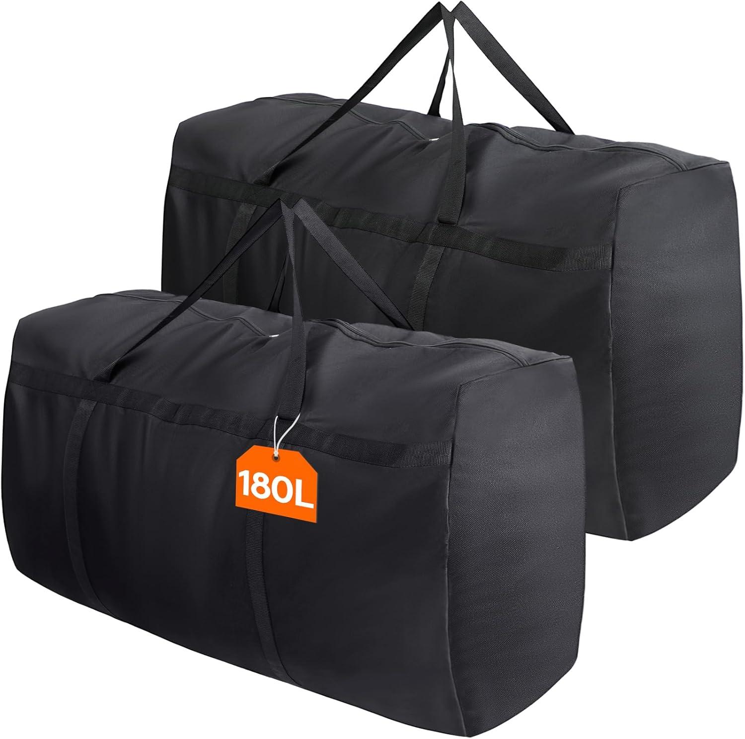image:imageLifewit 120L Extra Large Storage Duffle Bag for Traveling Foldable Moving Bags with Zippers and Handles Heavy Duty Storage Bags Big Totes for Travel Camping Storage Bins with Lids for Luggage2