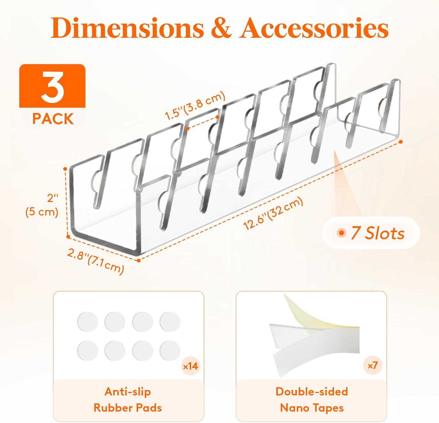image:imageLifewit 3 Pack Hat Organizer for Baseball Caps Hat Storage Rack for 21 Ball Caps Hat Stand Shelf for Trucker Hat and Golf Cap in Closet Bedroom Dresser ClearClear