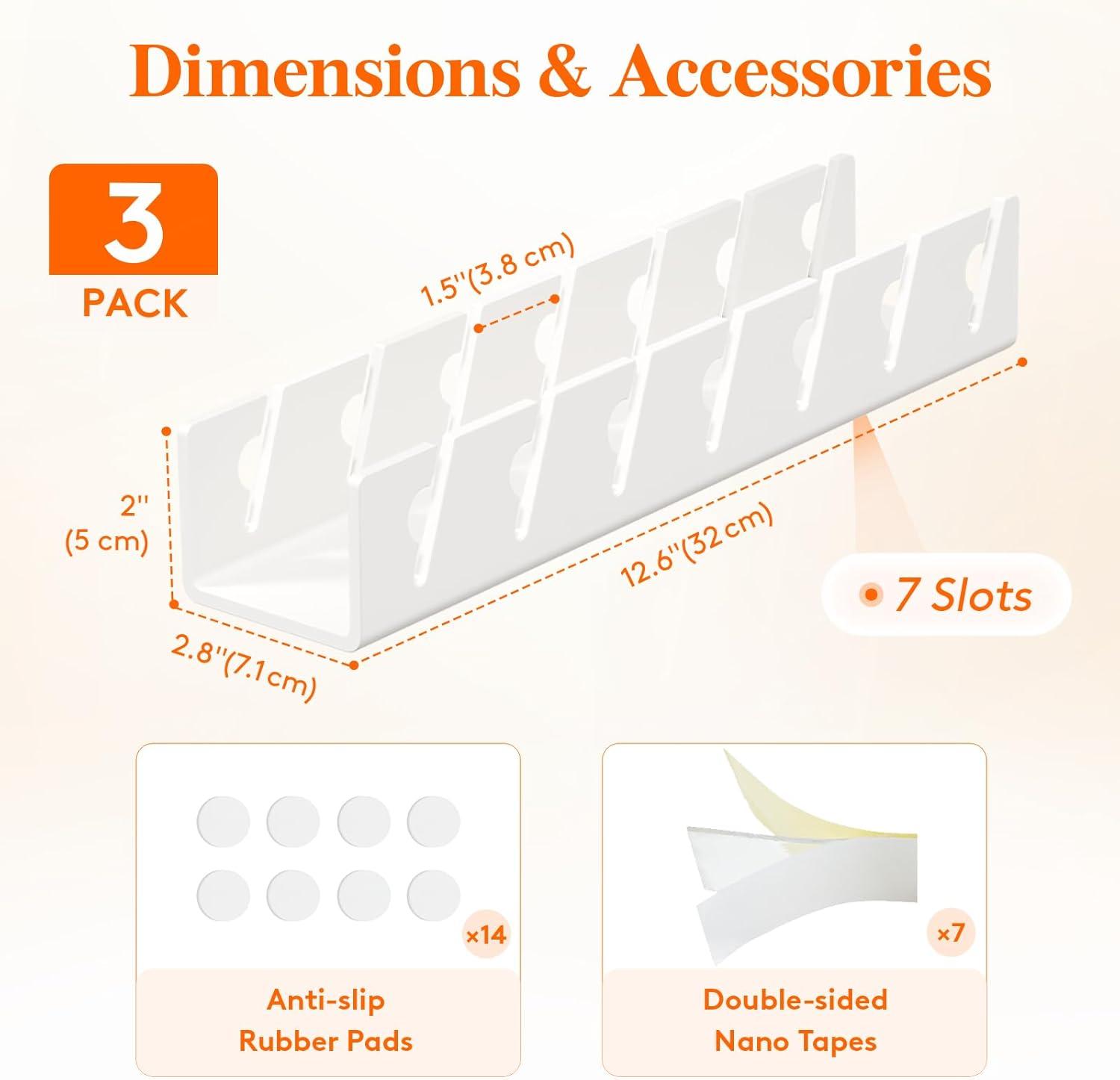 image:imageLifewit 3 Pack Hat Organizer for Baseball Caps Hat Storage Rack for 21 Ball Caps Hat Stand Shelf for Trucker Hat and Golf Cap in Closet Bedroom Dresser ClearWhite