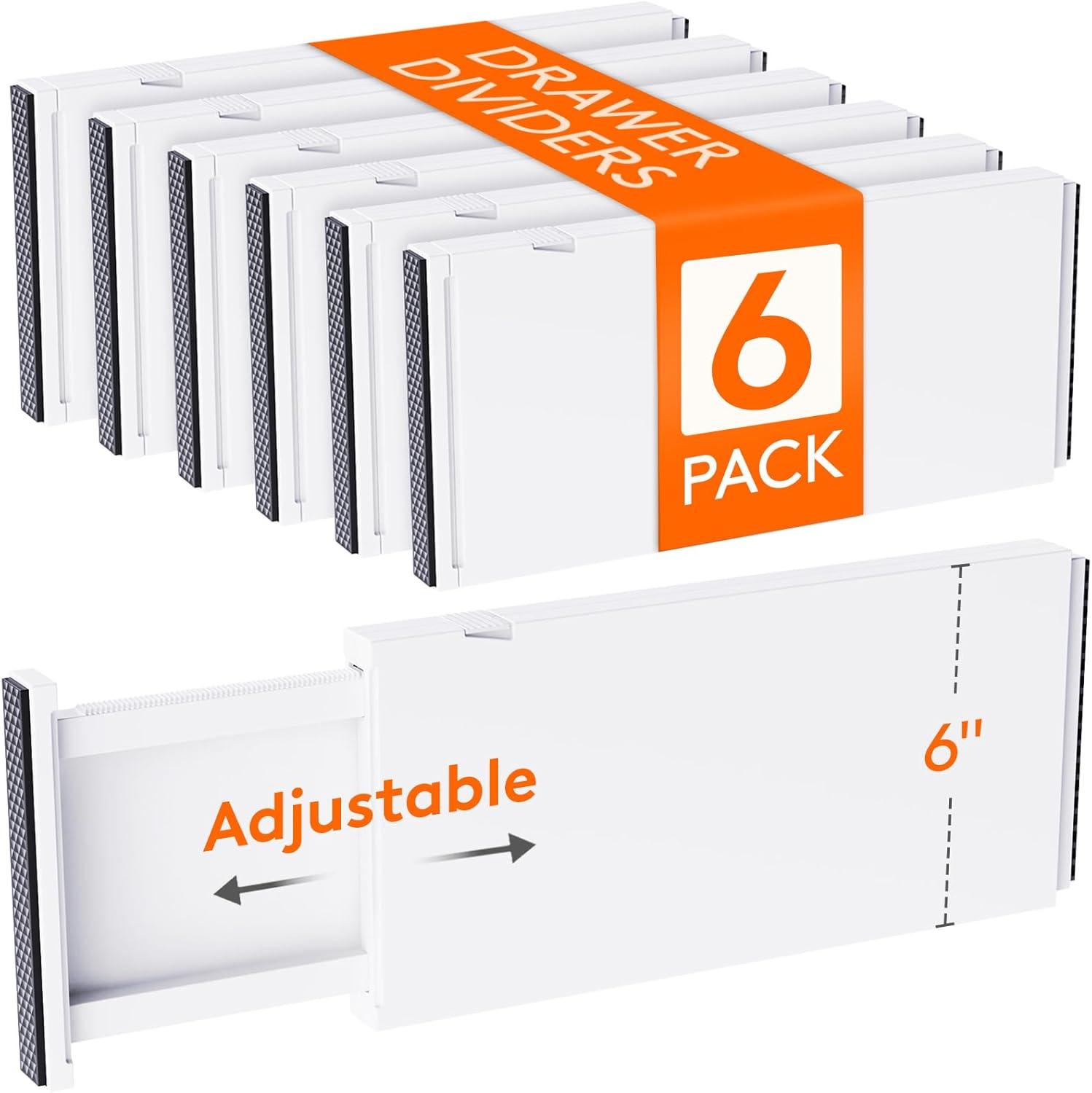 image:imageLifewit 5 Pack Clothes Drawer Dividers 236 High 1117 Adjustable Drawer Organizer for ClothingMakeup Plastic Expandable Separators in KitchenDresserBathroomOffice Organization amp Storage6