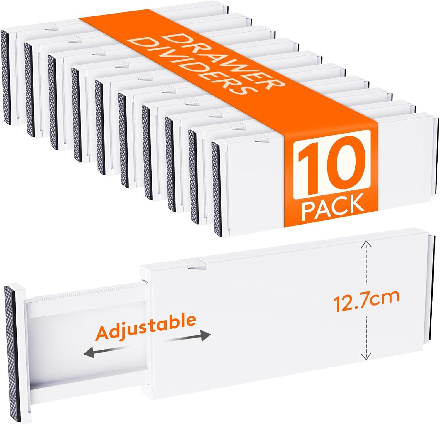 image:imageLifewit 5 Pack Clothes Drawer Dividers 236 High 1117 Adjustable Drawer Organizer for ClothingMakeup Plastic Expandable Separators in KitchenDresserBathroomOffice Organization amp Storage10