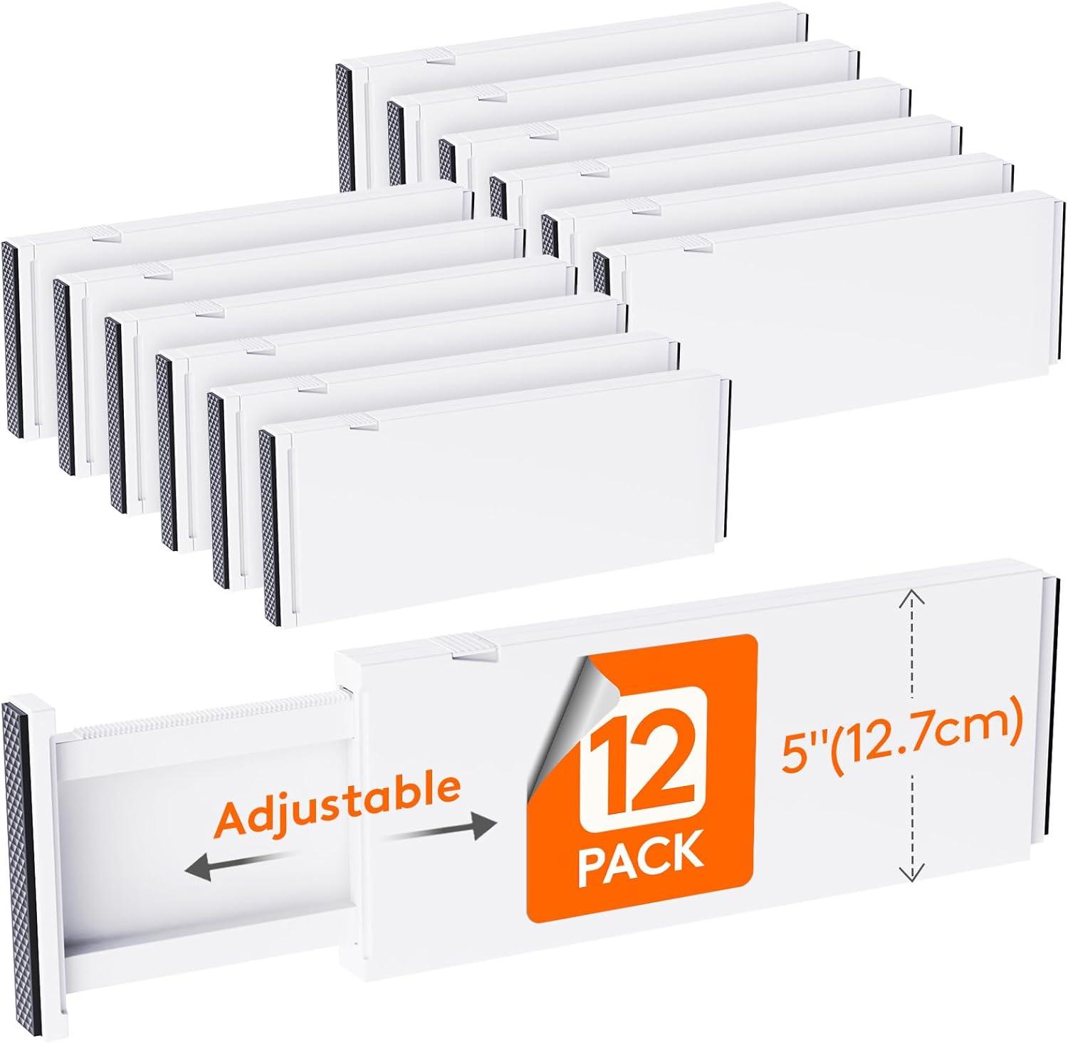 image:imageLifewit 5 Pack Clothes Drawer Dividers 236 High 1117 Adjustable Drawer Organizer for ClothingMakeup Plastic Expandable Separators in KitchenDresserBathroomOffice Organization amp Storage12