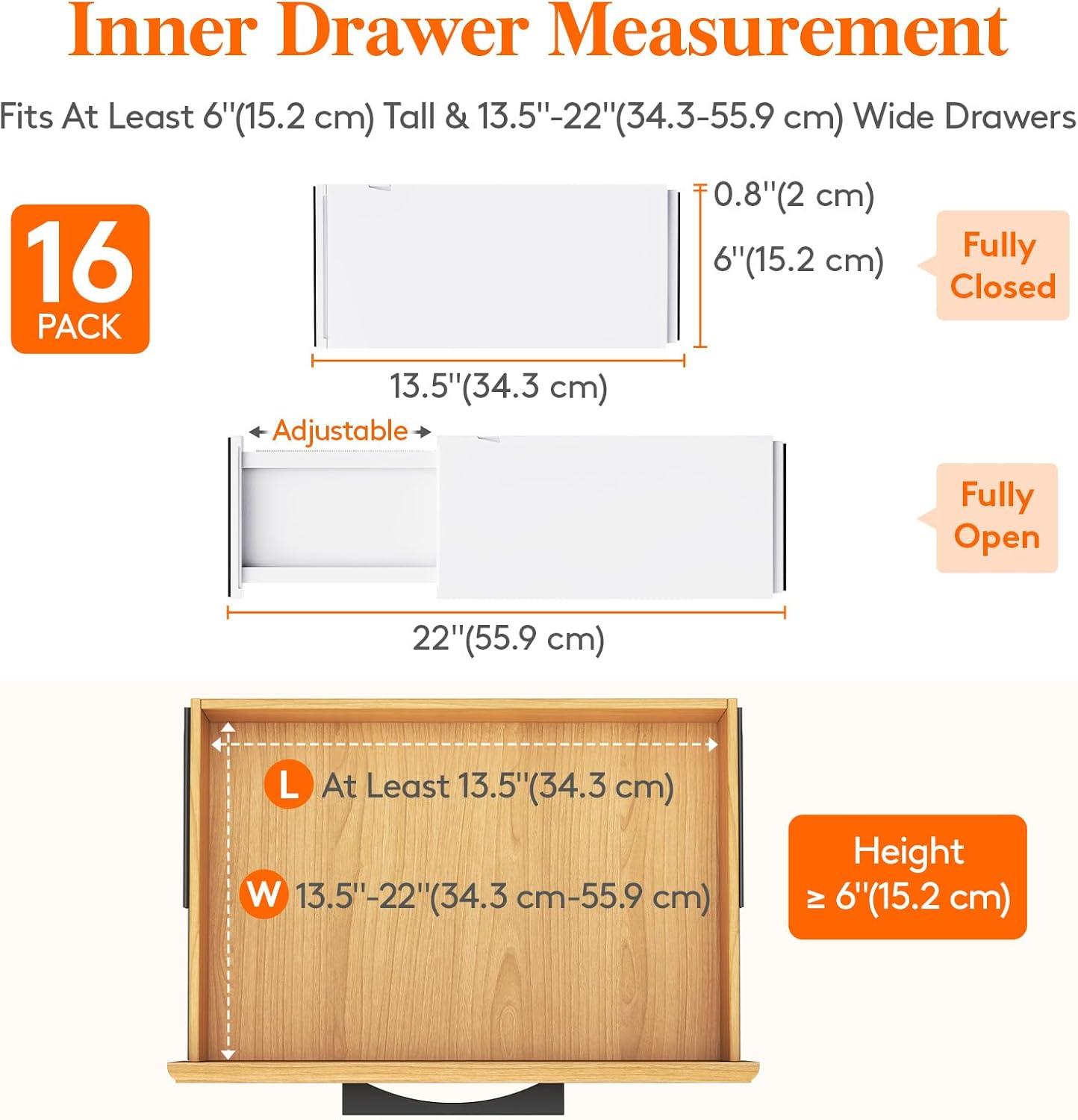 image:imageLifewit 5 Pack Clothes Drawer Dividers 236 High 1117 Adjustable Drawer Organizer for ClothingMakeup Plastic Expandable Separators in KitchenDresserBathroomOffice Organization amp Storage16