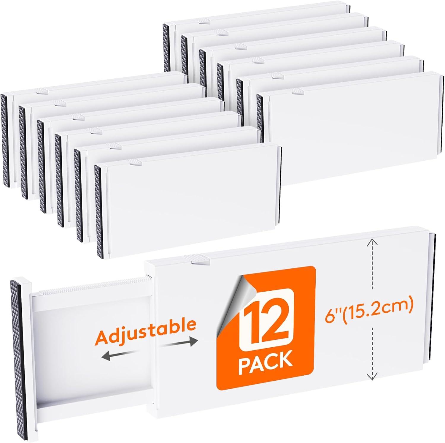 image:imageLifewit 5 Pack Clothes Drawer Dividers 236 High 1117 Adjustable Drawer Organizer for ClothingMakeup Plastic Expandable Separators in KitchenDresserBathroomOffice Organization amp Storage12