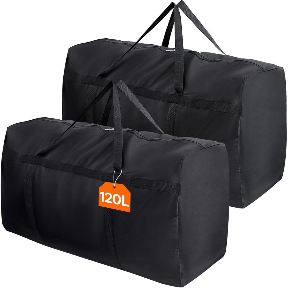 image:imageLifewit 120L Extra Large Storage Duffle Bag for Traveling Foldable Moving Bags with Zippers and Handles Heavy Duty Storage Bags Big Totes for Travel Camping Storage Bins with Lids for Luggage2