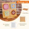 Lifewit 11.8″ Crochet Blocking Board with 20 Pegs, Bamboo Granny Square Blocking Board for Crochet Projects, Blocking Mats for Knitting, Crocheting Accessories Gifts for Crocheters(14.4″)