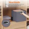 Lifewit 13 Inch Cube Storage Bins, Foldable Decorative Fabric Storage Baskets for Organizing Home Organizers with Metal Handles for Shelves, Closet, 36L Gray, 6 Packs(Gray)