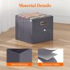 Lifewit 13 Inch Cube Storage Bins, Foldable Decorative Fabric Storage Baskets for Organizing Home Organizers with Metal Handles for Shelves, Closet, 36L Gray, 6 Packs(Gray)