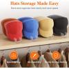 Lifewit 3 Pack Hat Organizer for Baseball Caps, Hat Storage Rack for 21 Ball Caps, Hat Stand Shelf for Trucker Hat and Golf Cap in Closet, Bedroom, Dresser, Clear(Clear)