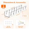 Lifewit 3 Pack Hat Organizer for Baseball Caps, Hat Storage Rack for 21 Ball Caps, Hat Stand Shelf for Trucker Hat and Golf Cap in Closet, Bedroom, Dresser, Clear(Clear)