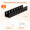 Lifewit 3 Pack Hat Organizer for Baseball Caps, Hat Storage Rack for 21 Ball Caps, Hat Stand Shelf for Trucker Hat and Golf Cap in Closet, Bedroom, Dresser, Clear(Black)
