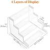 Lifewit 4 Tier Perfume Stand Organizer for Women, Plastic Display Riser, Tool-Free Assembly, Fragrance Makeup Cosmetics Shelf for Vanity Bedroom Bathroom Storage Organization, Clear, 9 Inch, 1 Pcs(Clear)