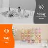 Lifewit 4 Tier Perfume Stand Organizer for Women, Plastic Display Riser, Tool-Free Assembly, Fragrance Makeup Cosmetics Shelf for Vanity Bedroom Bathroom Storage Organization, Clear, 9 Inch, 1 Pcs(Clear)