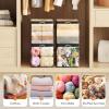 Lifewit 6 Pack Clear Clothes Storage Bags, 60L Plastic Blanket Vinyl Foldable Moving Bags with Zipper, Closet Organizers and Storage Containers for Bedding, Duvet, Pillow(4)