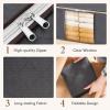 Lifewit 6 Pack Clothes Storage Bag, Foldable Storage Bin Closet Organizer with Reinforced Handle, Sturdy Fabric Blanket Storage with Clear Window, Storage Containers for Clothing, Bedding, Gray(4)