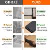 Lifewit 9 Pack Drawer Dividers 4″ High, 11-17″ Adjustable Drawer Organizers for Clothes, Expandable Dresser Separators in Bedroom/Bathroom/Kitchen/Fridge/Office Organization and Storage, Black(Black)