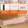 Lifewit 9 Pack Drawer Dividers 4″ High, 11-17″ Adjustable Drawer Organizers for Clothes, Expandable Dresser Separators in Bedroom/Bathroom/Kitchen/Fridge/Office Organization and Storage, Black(Pink)